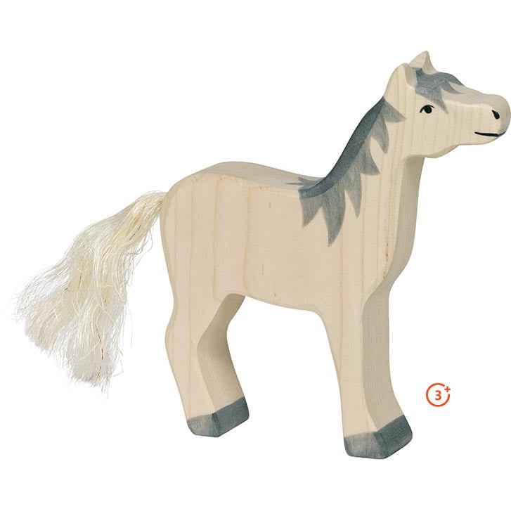 Horse - Head Raised and Grey Mane-Holztiger-Modern Rascals