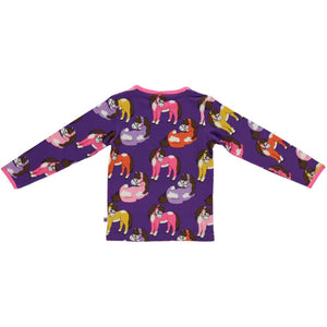 Horses Long Sleeve Shirt - Purple Heart - 2 Left Size 2-3 & 9-10 years-Smafolk-Modern Rascals