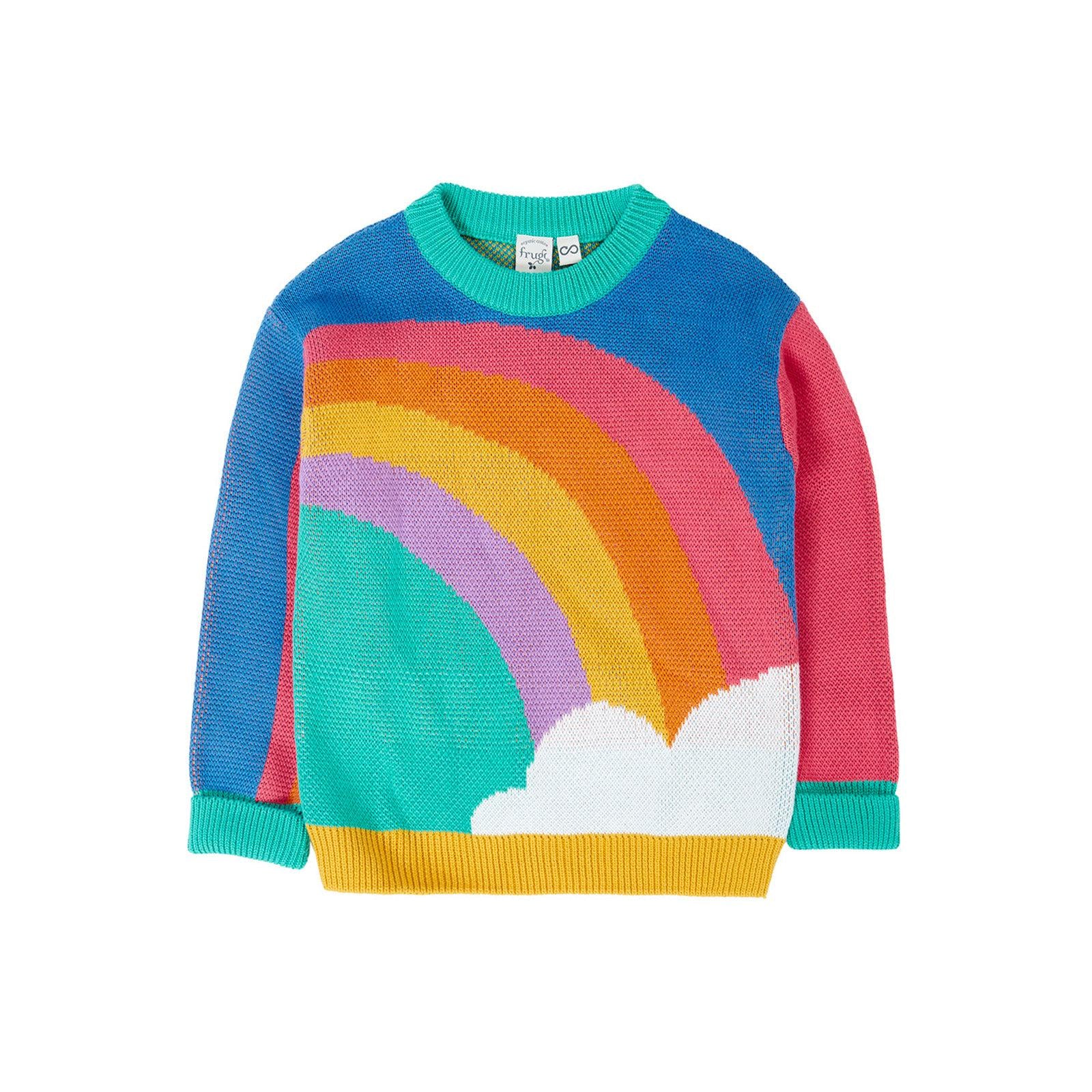 Hotchpotch / Rainbow Aubrey Knitted Sweater - 2 Left Size 2-3 & 3-4 years-Frugi-Modern Rascals