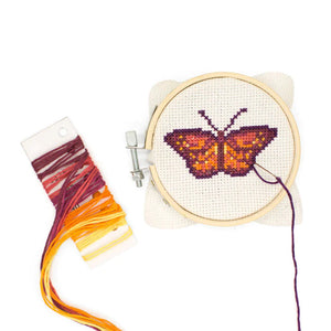 Huckleberry Mini Butterfly Cross Stitch Kit-Huckleberry-Modern Rascals