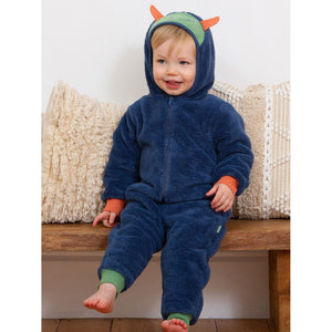 Huggle Bub Fleece Onesie in Blue-Kite-Modern Rascals