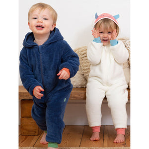 Huggle Bub Fleece Onesie in Cream-Kite-Modern Rascals