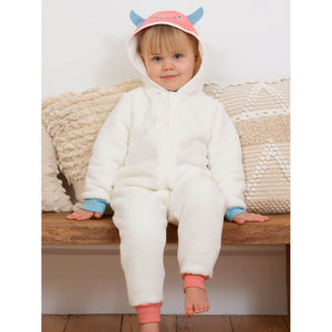 Huggle Bub Fleece Onesie in Cream-Kite-Modern Rascals