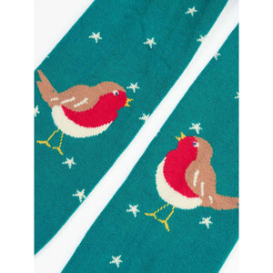 Hut Green Star/Robin Norah Tights-Frugi-Modern Rascals