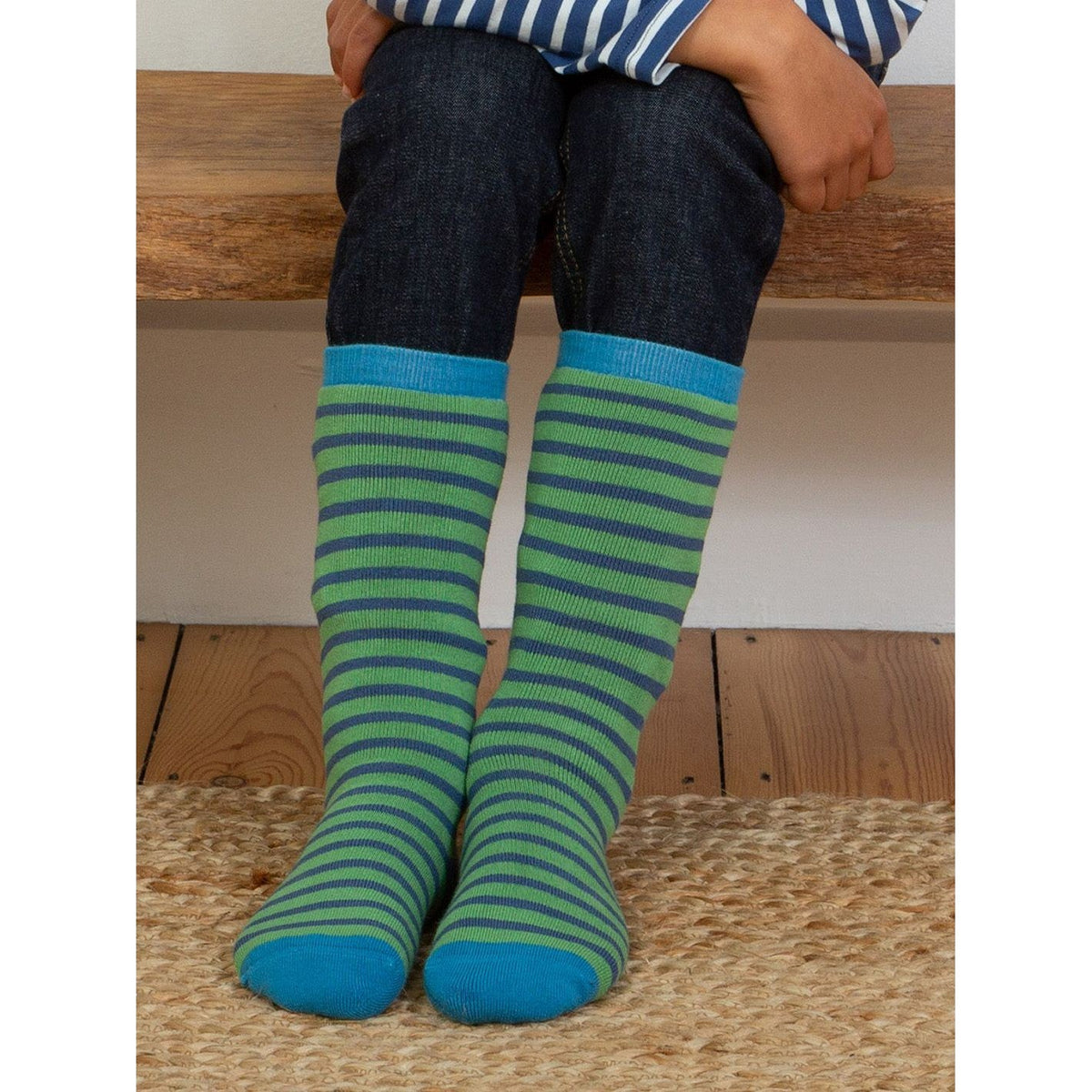 Hygge Cozy Socks in Blue - 2 Pack - 2 Left Size 2-4 & 4-6 years-Kite-Modern Rascals