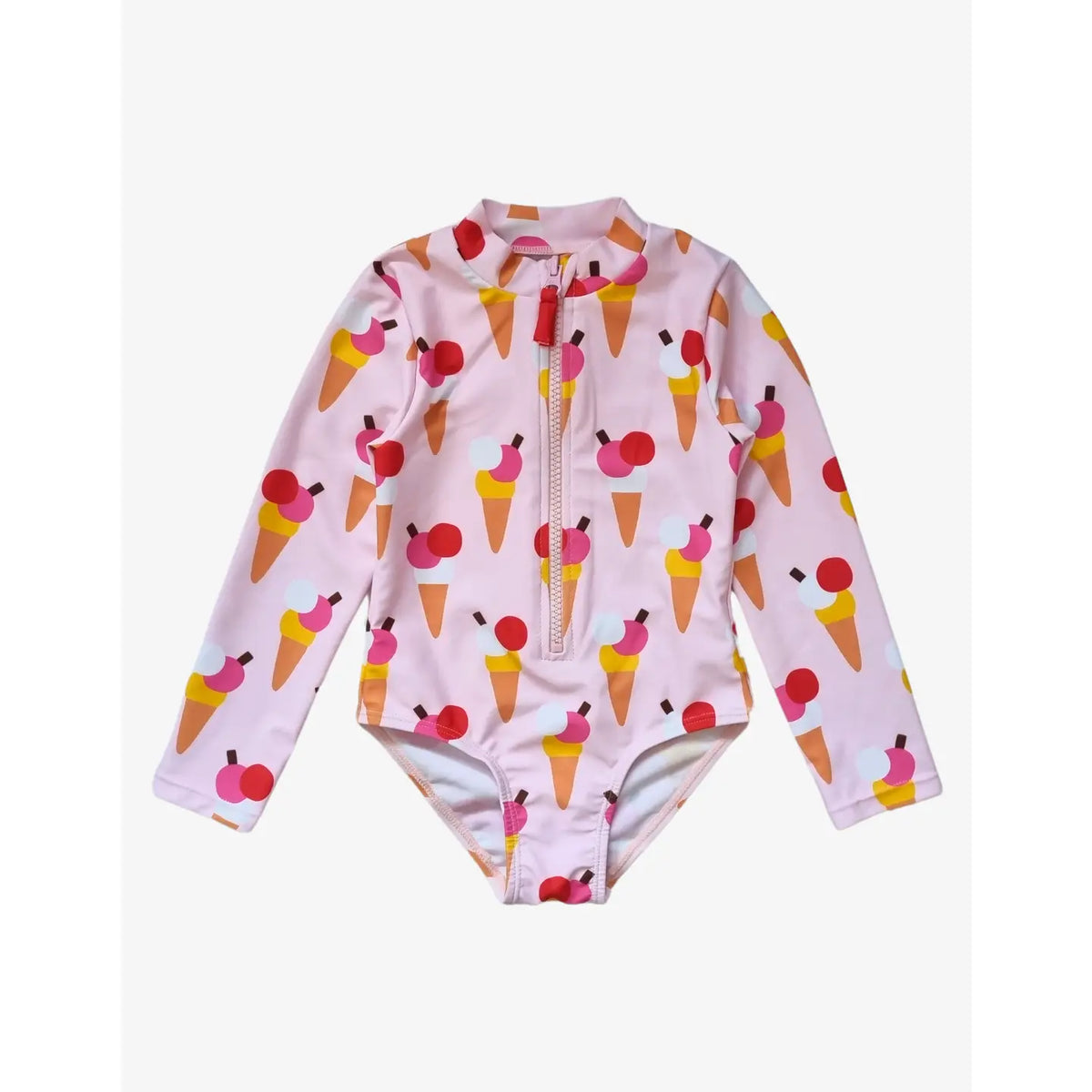 Ice Cream Cones Long Sleeve One Piece Swim Suit - 1 Left Size 2-3 years-Toby Tiger-Modern Rascals