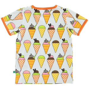 Ice Cream Short Sleeve Shirt in Cream - 2 Left Size 9-10 & 11-12 years-Smafolk-Modern Rascals