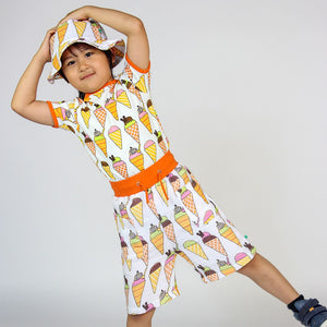 Ice Cream Short Sleeve Shirt in Cream - 2 Left Size 9-10 & 11-12 years-Smafolk-Modern Rascals