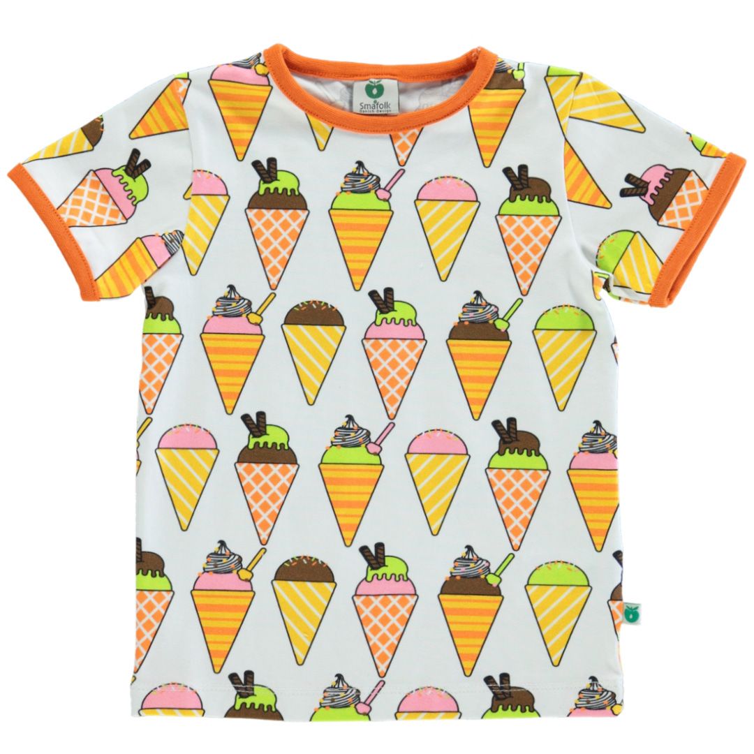 Ice Cream Short Sleeve Shirt in Cream - 2 Left Size 9-10 & 11-12 years-Smafolk-Modern Rascals