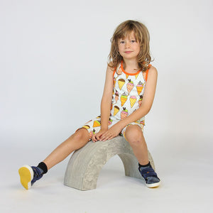 Ice Cream Tank Top and Bike Shorts Set - 2 Left Size 2-3 & 9-10 years-Smafolk-Modern Rascals