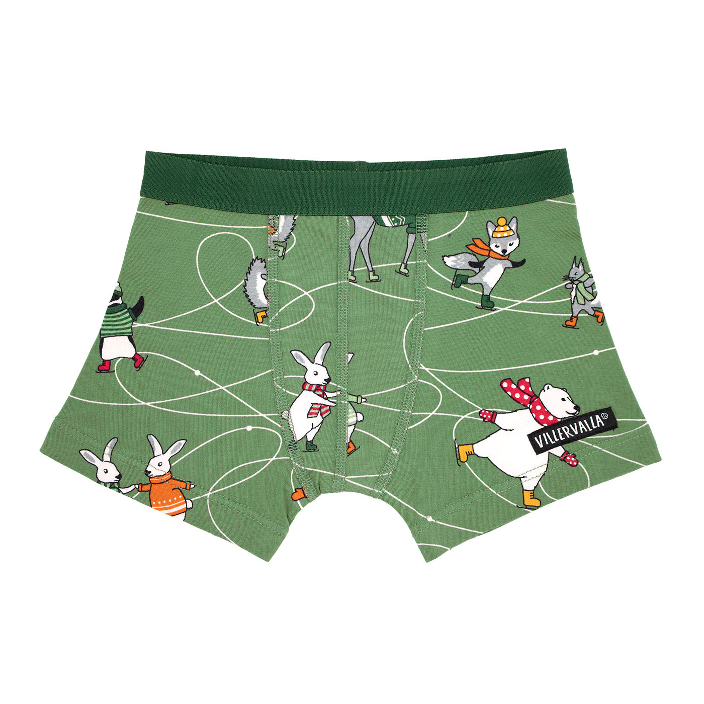 Ice Skating Boxers - Light Moss - 2 Left Size 2-4 & 6-8 years-Villervalla-Modern Rascals
