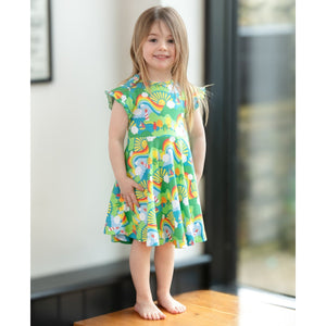 Island Life Short Sleeve Skater Dress - 1 Left Size 2-3 years-Piccalilly-Modern Rascals