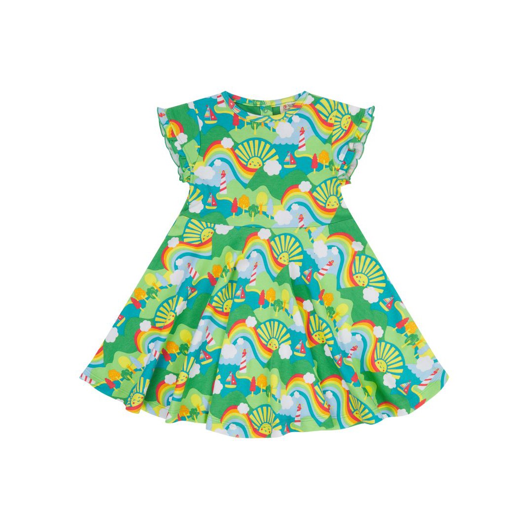 Island Life Short Sleeve Skater Dress - 1 Left Size 2-3 years-Piccalilly-Modern Rascals