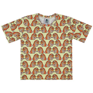 Jelly Alligator Soulmates CROPPED Short Sleeve Shirt - Lemon Cream-Warehouse Find-Modern Rascals