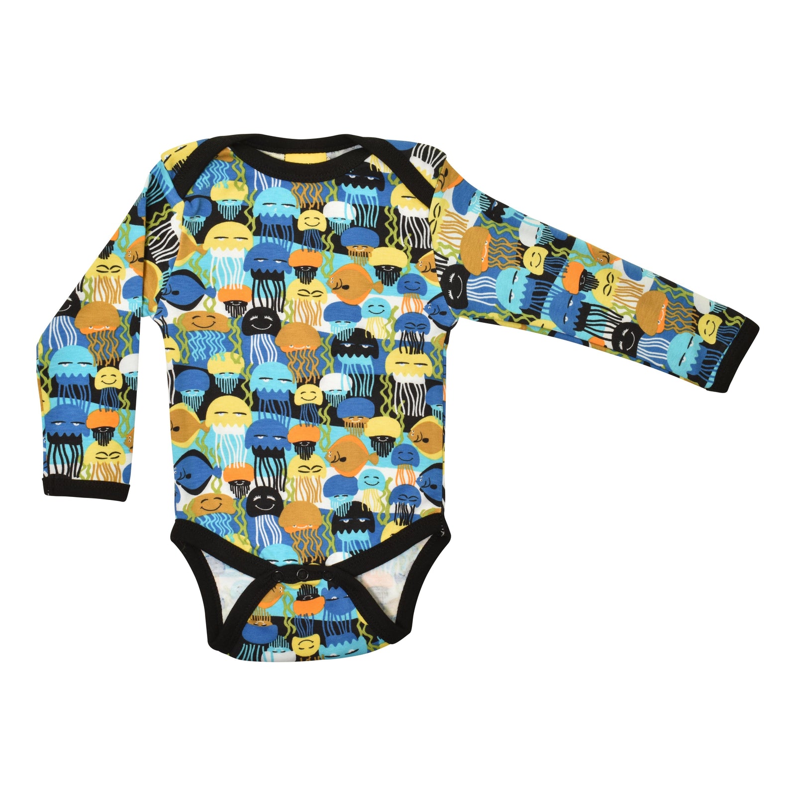 Jellyfish - Black Long Sleeve Onesie-Duns Sweden-Modern Rascals