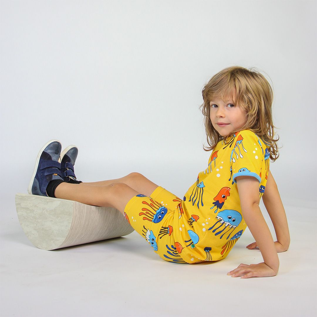 Jellyfish Cycling Shorts in Yellow - 2 Left Size 9-10 & 11-12 years-Smafolk-Modern Rascals