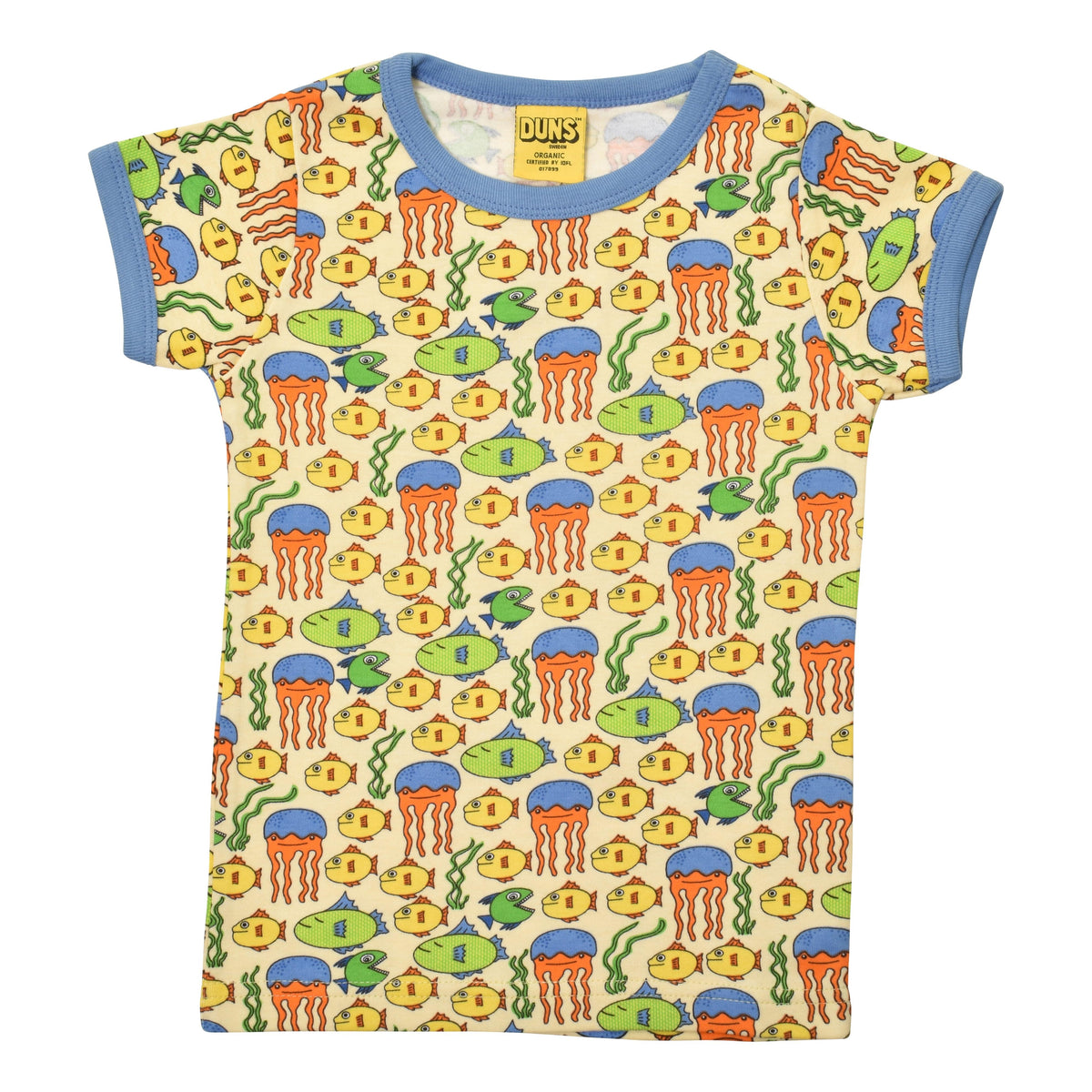 Jellyfish Short Sleeve Shirt - 1 Left Size 9-10 years-Duns Sweden-Modern Rascals