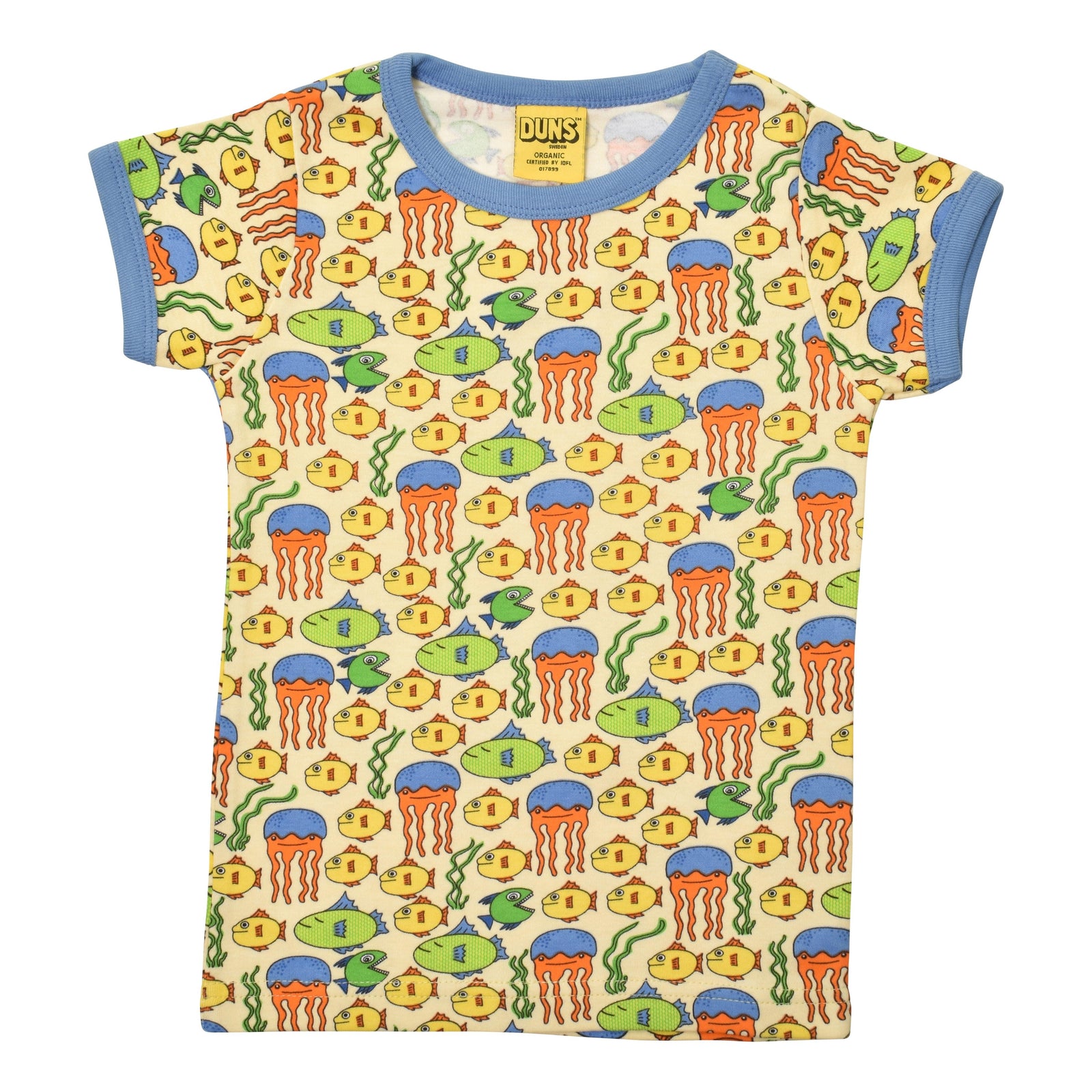 Jellyfish Short Sleeve Shirt - 1 Left Size 9-10 years-Duns Sweden-Modern Rascals
