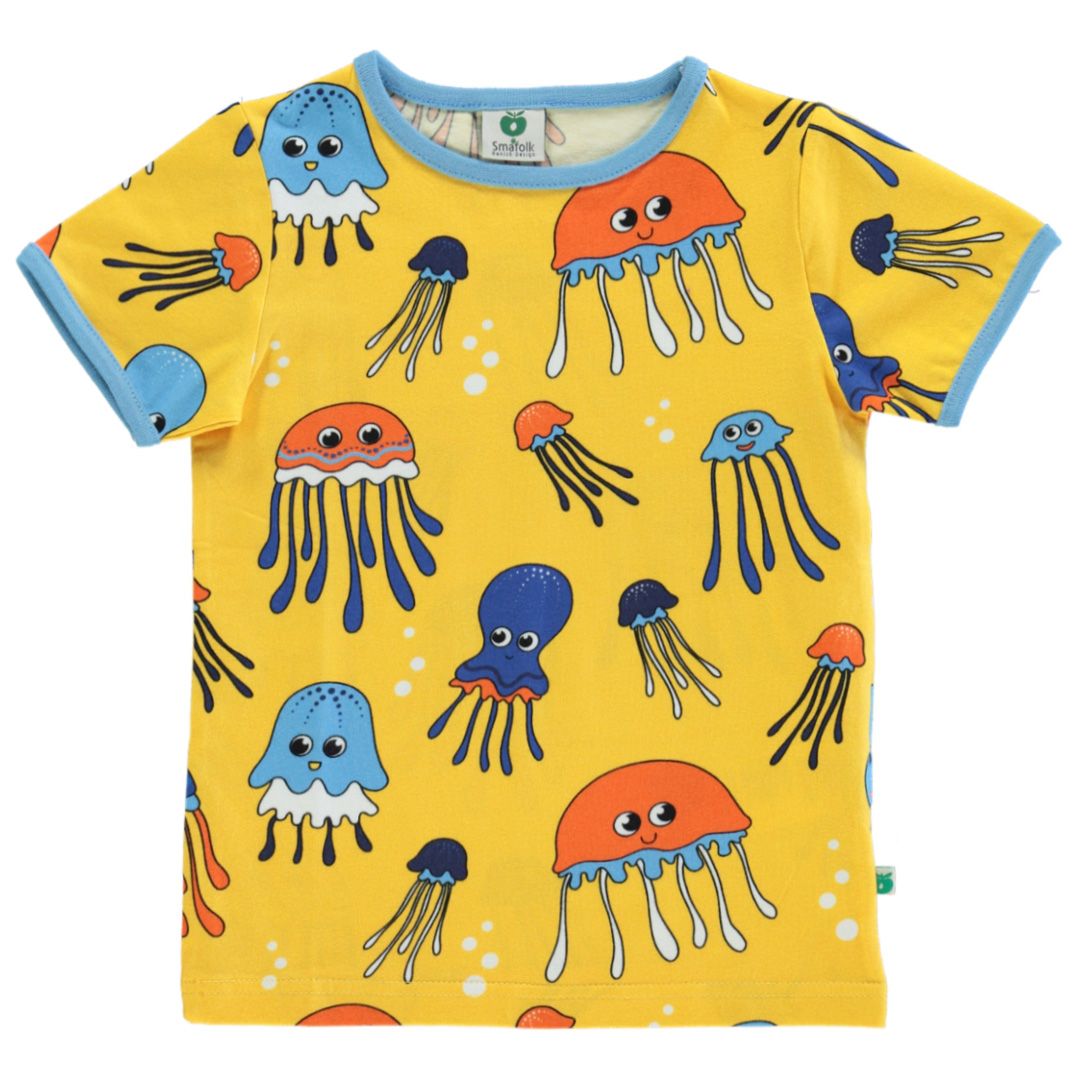 Jellyfish Short Sleeve Shirt in Yellow-Smafolk-Modern Rascals