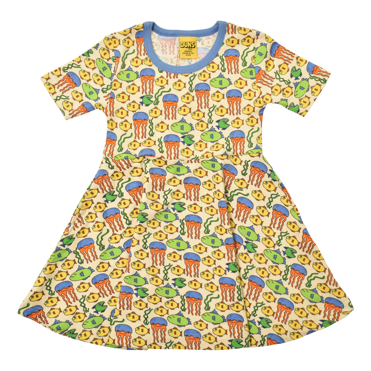 Jellyfish Short Sleeve Skater Dress-Duns Sweden-Modern Rascals