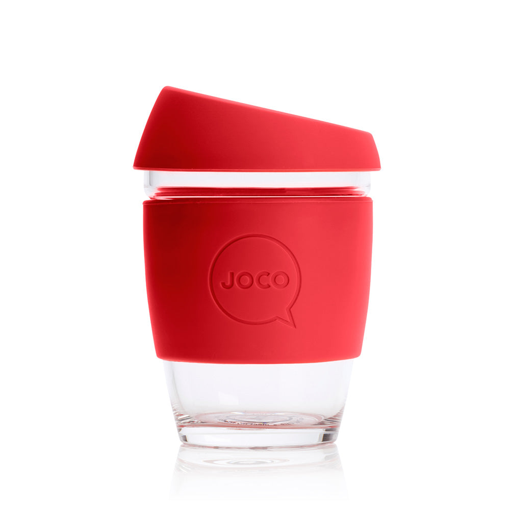 Joco 12oz Glass Travel Cup - Red-Warehouse Find-Modern Rascals