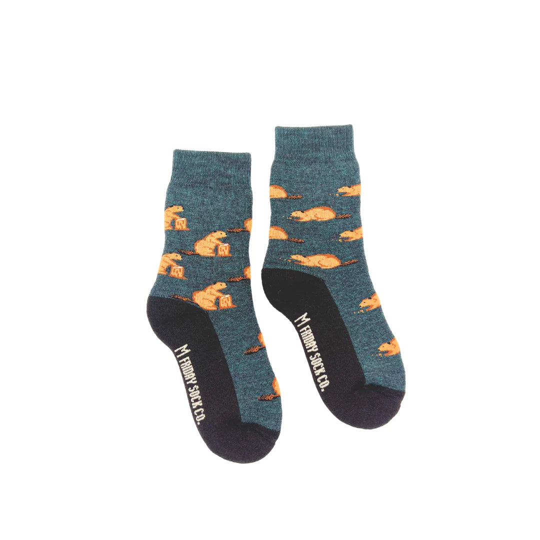 Kid's Beaver Merino Wool Socks-Friday Sock Co.-Modern Rascals