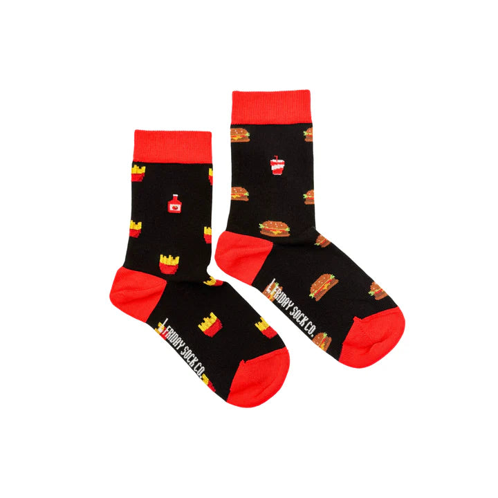 Kid's Burgers & Fries Socks-Friday Sock Co.-Modern Rascals