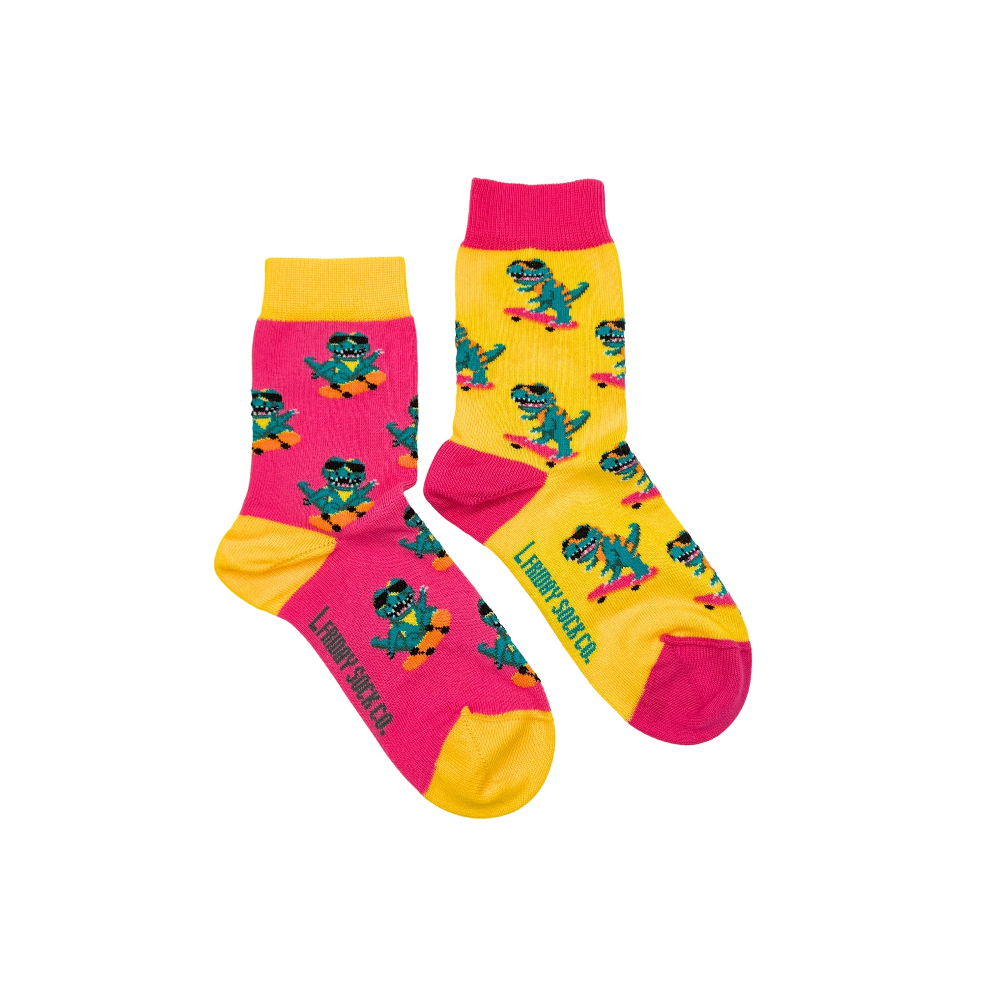 Kid's Dinos on Skateboards Socks-Friday Sock Co.-Modern Rascals