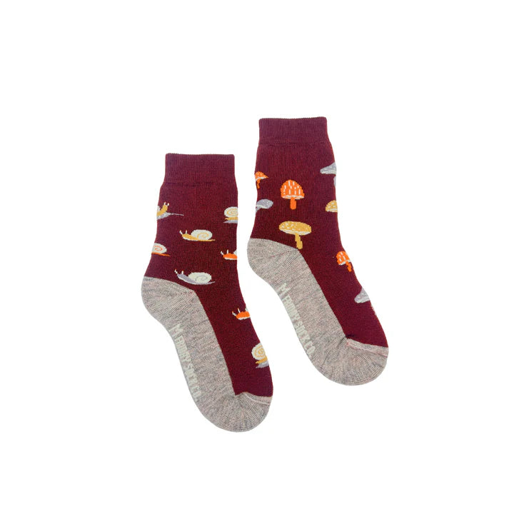 Kid's Mushroom Merino Wool Socks-Friday Sock Co.-Modern Rascals