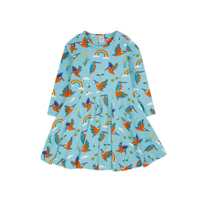 Kingfisher Skies Sofia Skater Dress - 2 Left Size 3-4 & 8-9 years-Frugi-Modern Rascals