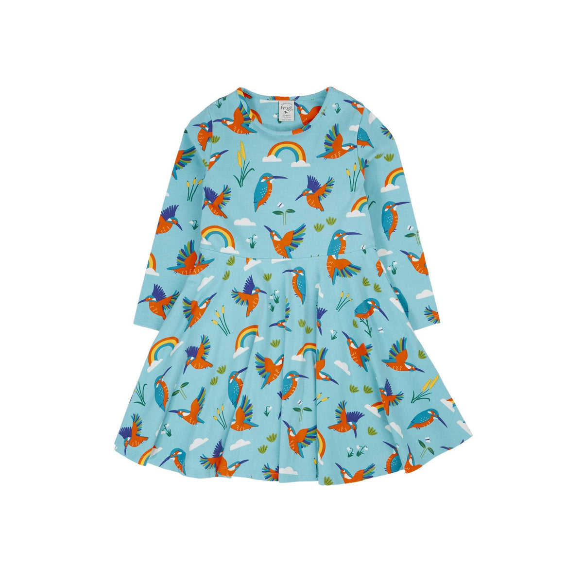 Kingfisher Skies Sofia Skater Dress-Frugi-Modern Rascals