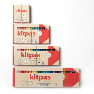 Kitpas Rice Bran Wax Crayons - 24 Colours-Kitpas-Modern Rascals