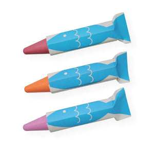 Kitpas Rice Wax Bath Crayons - Coral 3 pack - Pink, Orange, Red-Kitpas-Modern Rascals