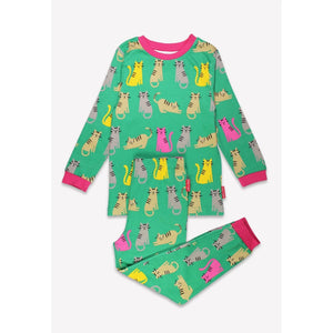 Kitten Print Pyjamas - 1 Left Size 2-3 years-Toby Tiger-Modern Rascals
