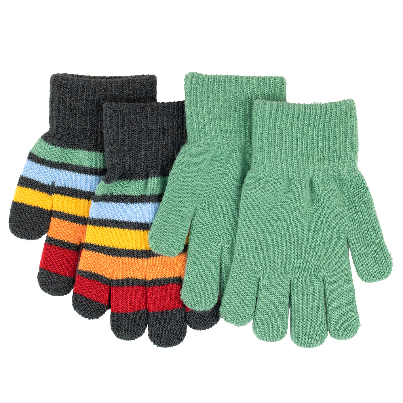 Knitted Magic Glove Set - Zermatt Stripe-Villervalla-Modern Rascals