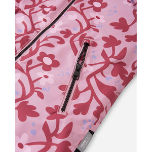Kurikka ReimaTec One Piece Snow Suit - Grey Pink Floral-Reima-Modern Rascals