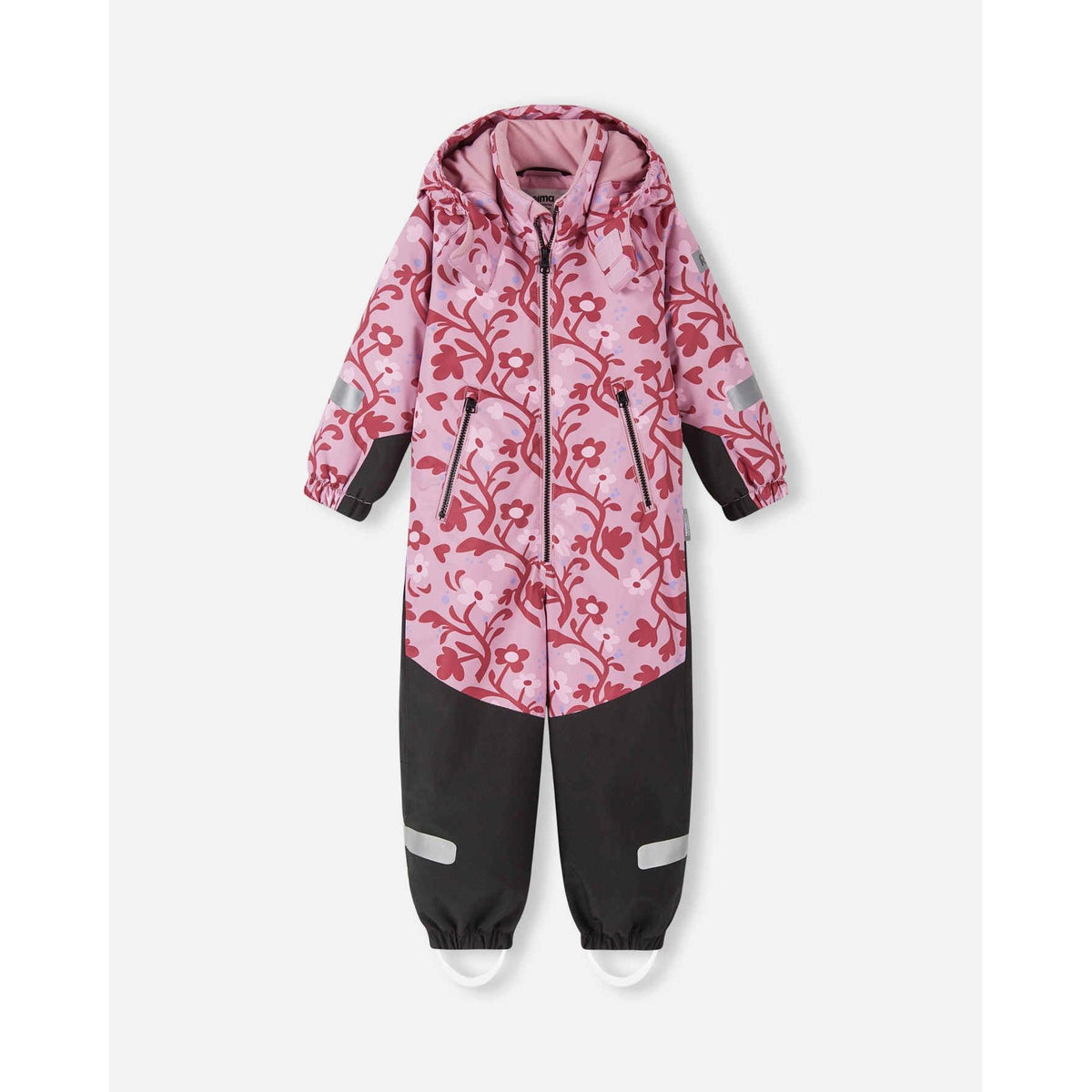 Kurikka ReimaTec One Piece Snow Suit - Grey Pink Floral-Reima-Modern Rascals