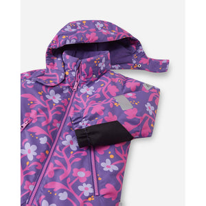 Kurikka ReimaTec One Piece Snow Suit - Plum Purple Floral-Reima-Modern Rascals