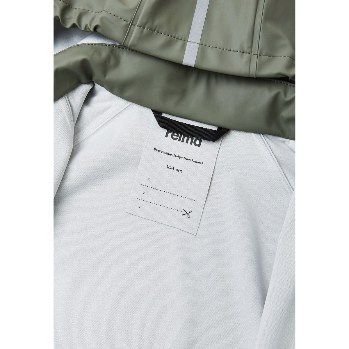 Lampi Waterproof Rain Coat - Greyish Green-Reima-Modern Rascals