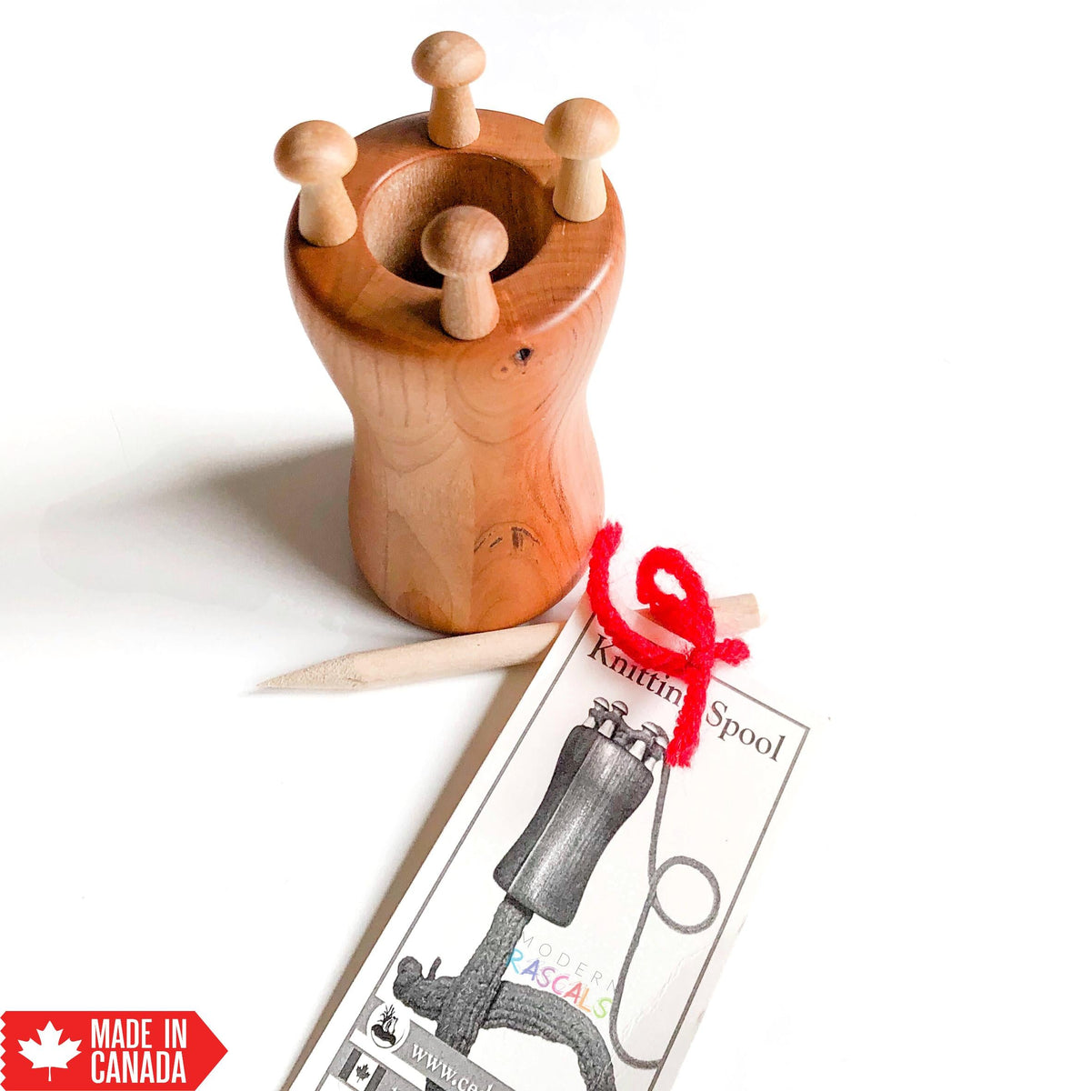 Large Knitting Spool - 4 Pegs-Cedar Hollow-Modern Rascals