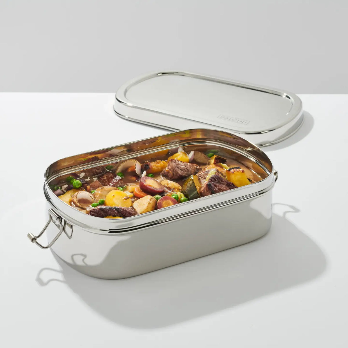 Large Oval with Clips | Stainless Steel Food Container-Dalcini Stainless-Modern Rascals