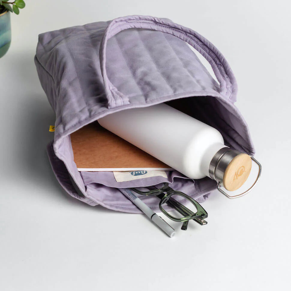 Lavender Puffer Tote Bag-Fluf-Modern Rascals