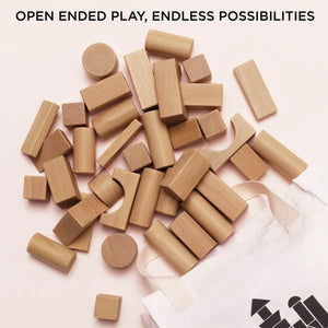 Le Toy Van Natural Wood Building Blocks (60 pcs)-Warehouse Find-Modern Rascals