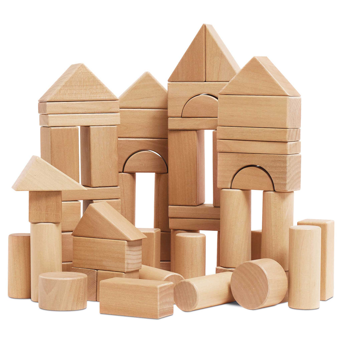 Le Toy Van Natural Wood Building Blocks (60 pcs)-Warehouse Find-Modern Rascals