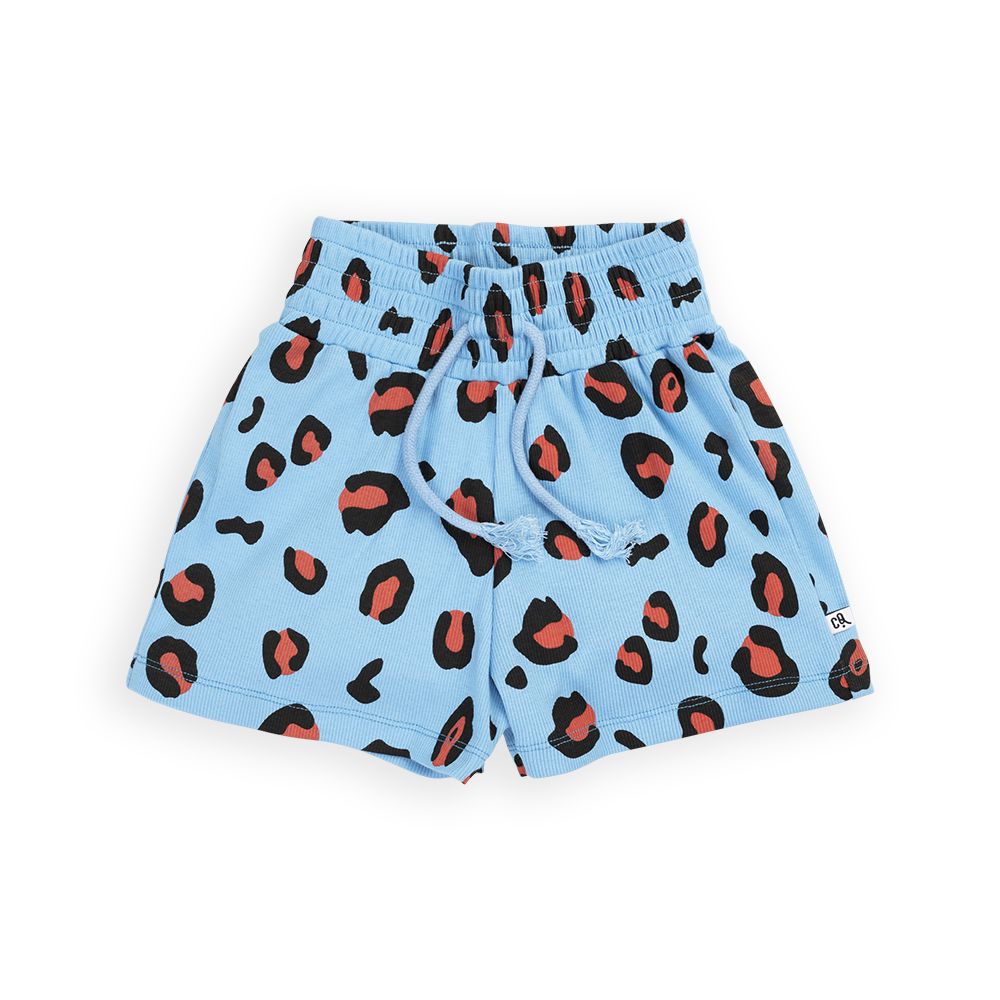 Leopard Print Rib Sweat Shorts - 1 Left Size 10-12 years-CARLIJNQ-Modern Rascals