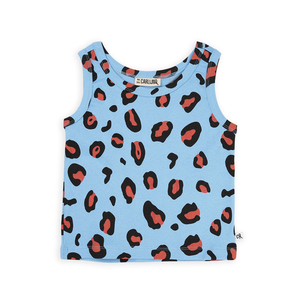 Leopard Print Rib Tank Top - 2 Left Size 6-8 & 12-14 years-CARLIJNQ-Modern Rascals