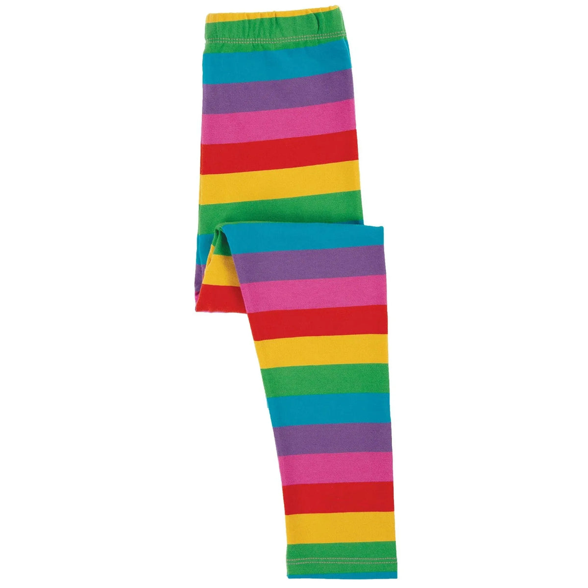 Libby Leggings in Foxglove Stripe - 1 Left Size 4-5 years-Frugi-Modern Rascals