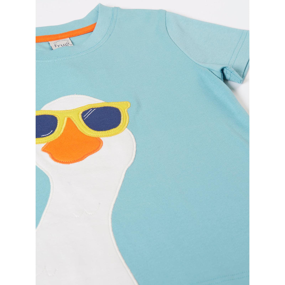 Lichen/Goose Carsen Circular T-Shirt - 2 Left Size 5-6 & 7-8 years-Frugi-Modern Rascals