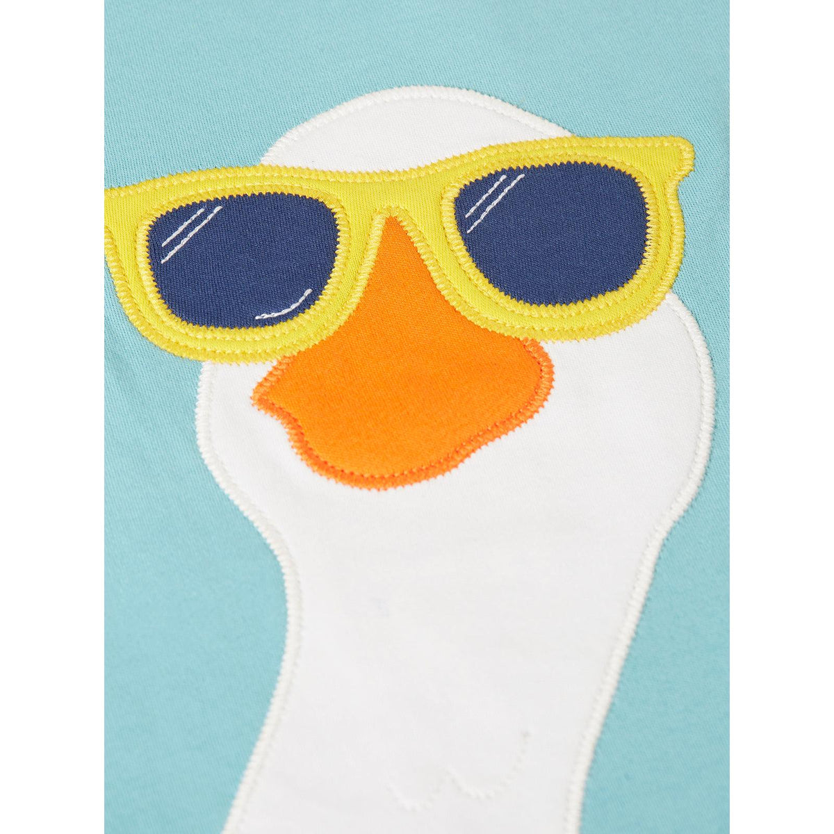 Lichen/Goose Carsen Circular T-Shirt - 2 Left Size 5-6 & 7-8 years-Frugi-Modern Rascals