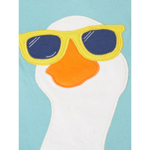 Lichen/Goose Carsen Circular T-Shirt - 2 Left Size 5-6 & 7-8 years-Frugi-Modern Rascals